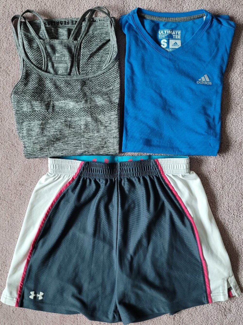 Athletic Womens Size Small Lot Shorts Tank Tops T-Shirt Adidas Nike Under Armour